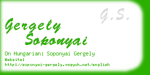 gergely soponyai business card